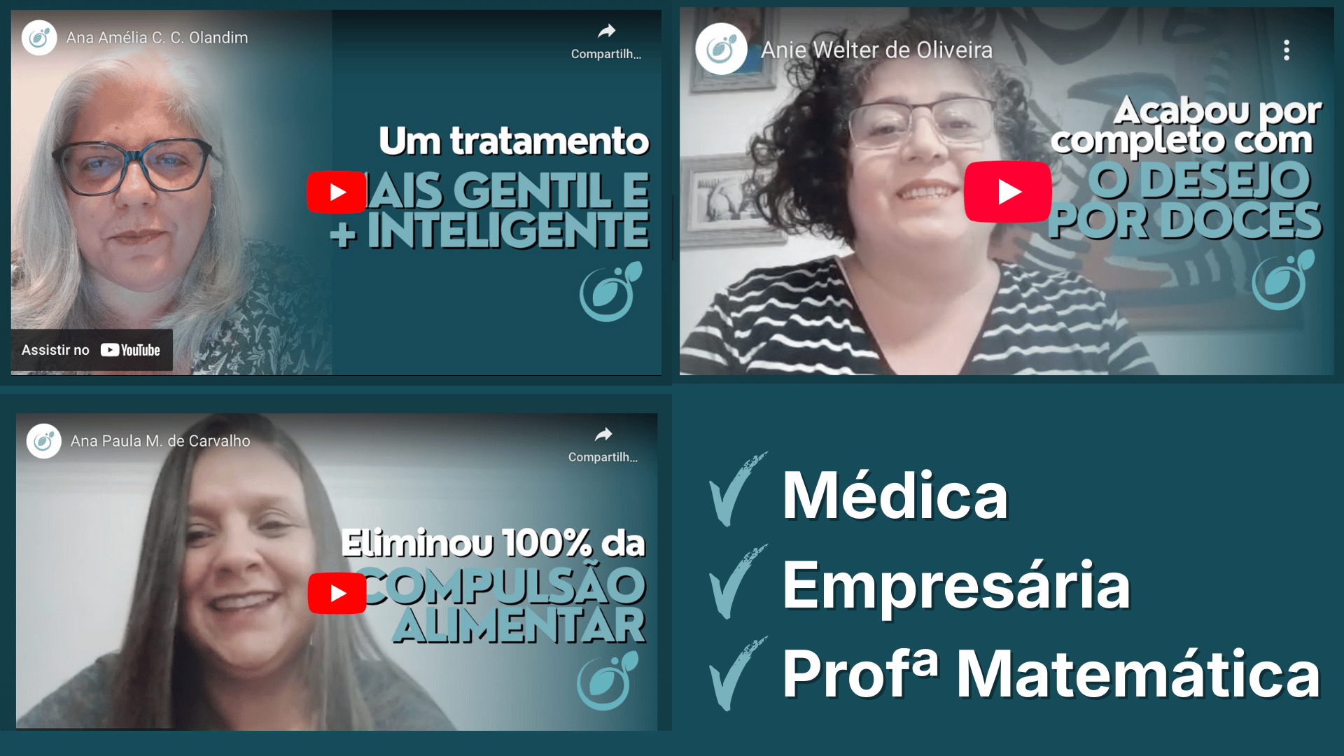 Depoimentos de mulheres que trataram a compulsão alimentar